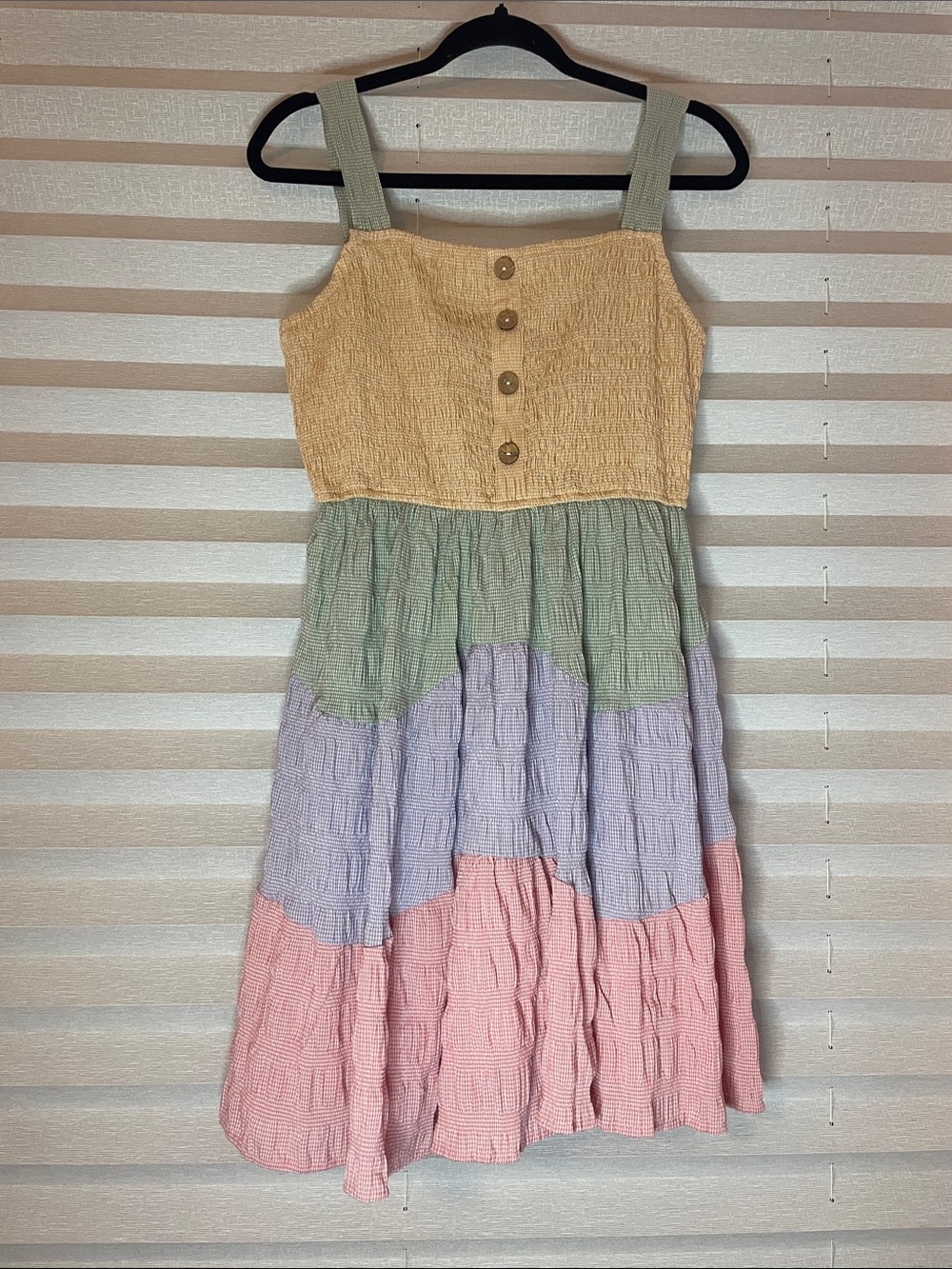 NWT Hayden Women’s Multi-Color Tiered Sundress with Button Bodice